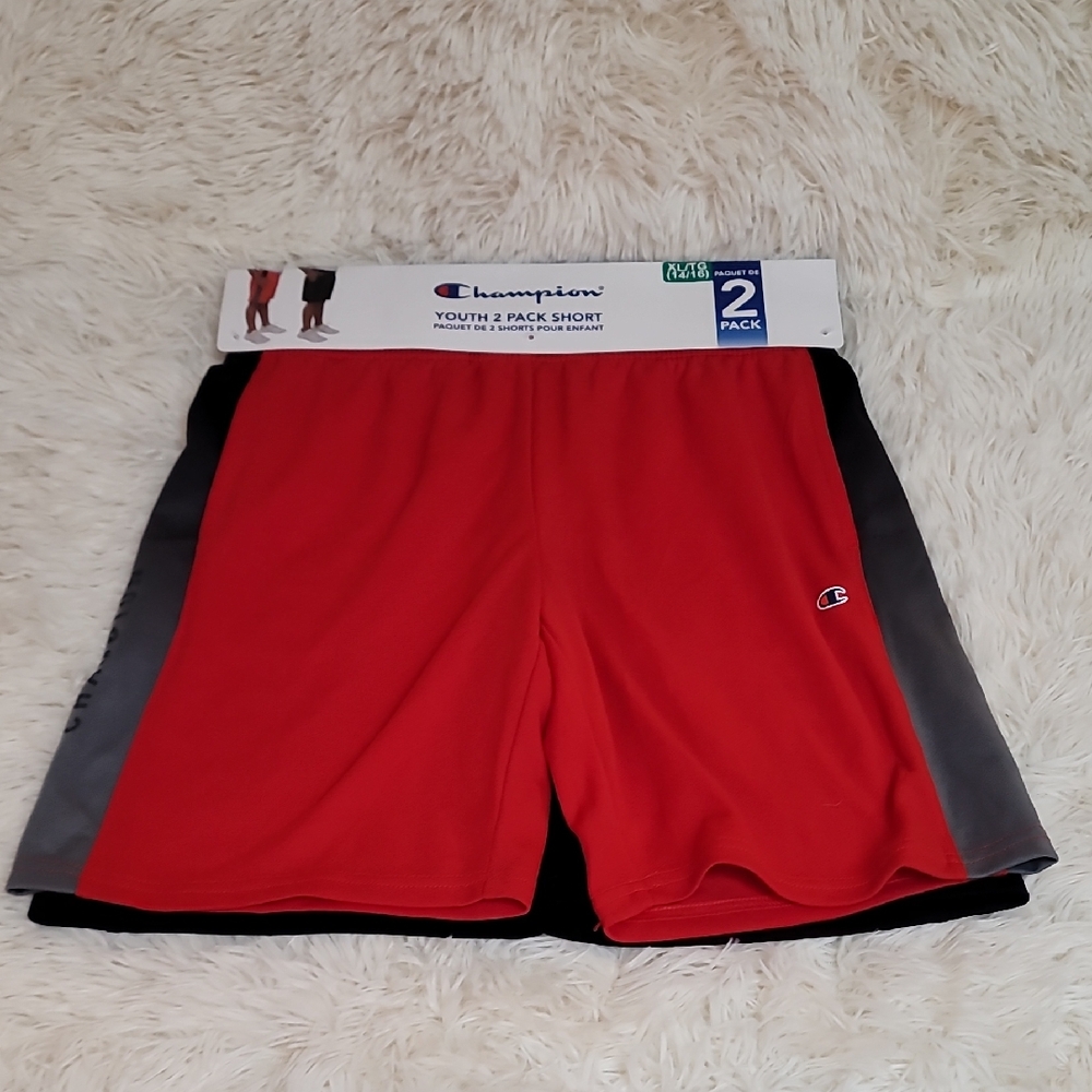 Champion Boys 2 Pack Gym Shorts,100% Polyester, Breathable,kids,activewear
